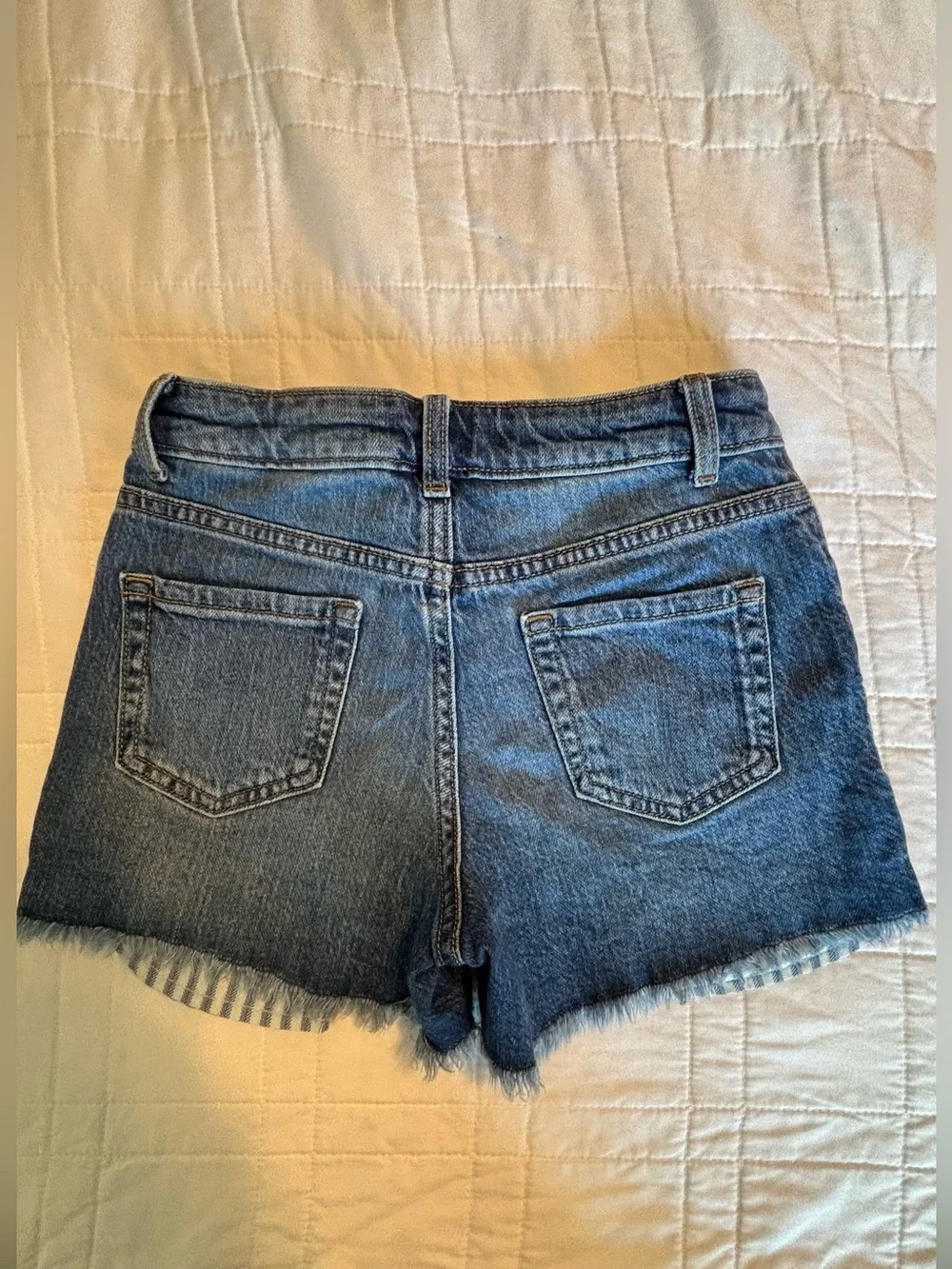 Cat & Jack Blue Denim Frayed Hem Women's Shorts